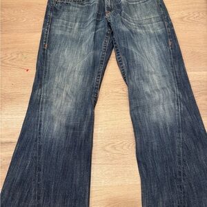 Y2K Vintage Made in USA True Religion Men's Dark Blue Bootcut Joey Jeans